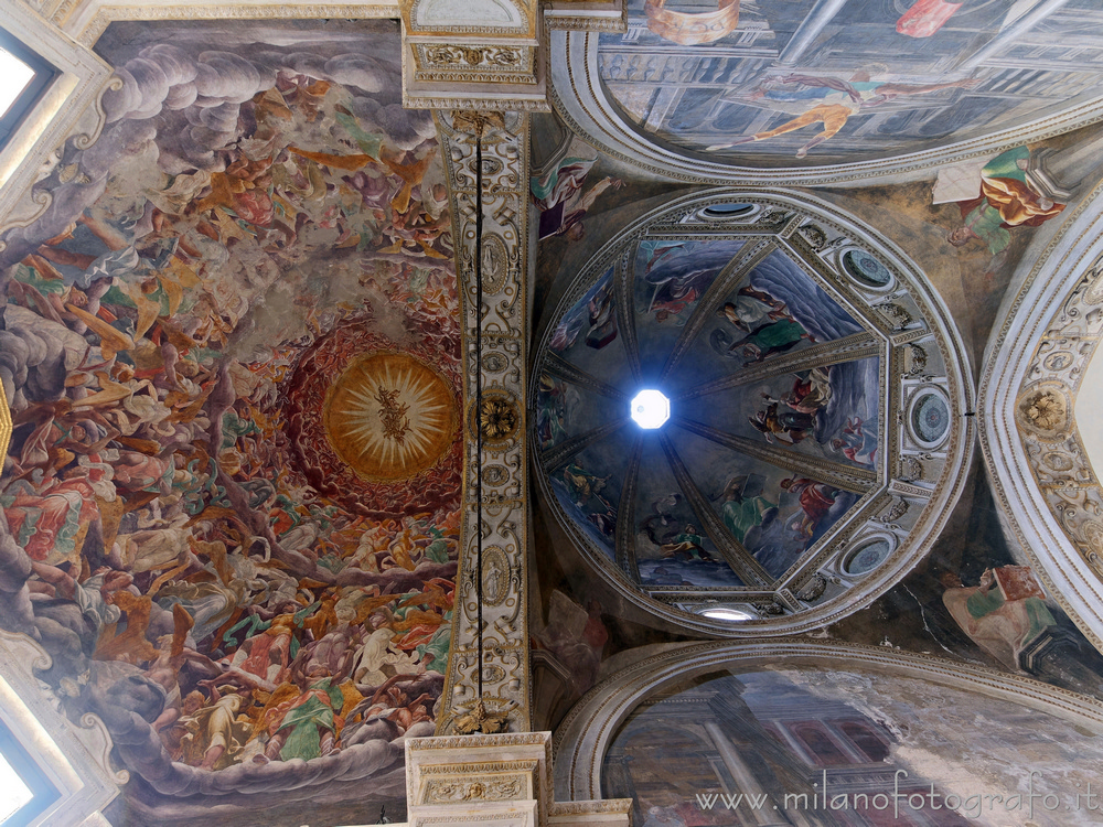 Milan (Italy) - Ceiling of the Foppa Chapel in the Basilica of San Marco